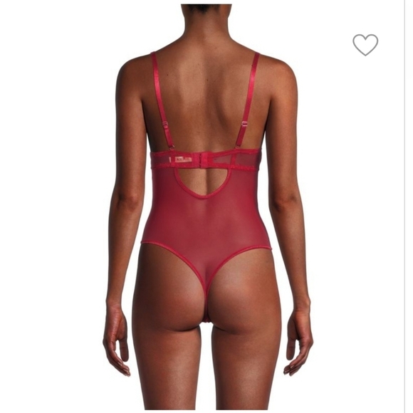 Black Fuchsia by Secret LaceGalloon Lace & Mesh Teddy Size 3X - Picture 5 of 11